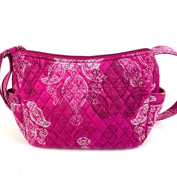 Vera Bradley Stamped Paisley Bag "On the Go" Pink Quilted Purse NWOT - Picture 3 of 11